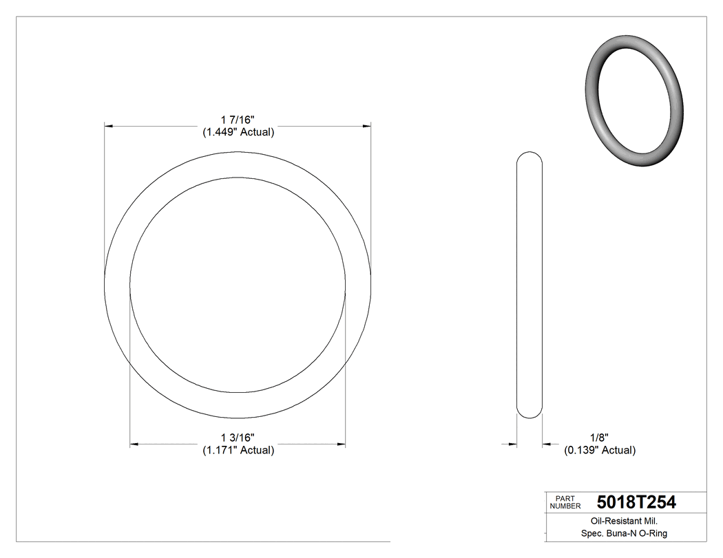 Technical drawing - 5018T254